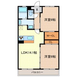 西掛川駅 徒歩9分 1階の物件間取画像